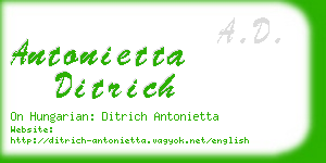 antonietta ditrich business card